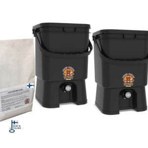 Bokashi Startkit med 2kg torrt Bokashiströ - Black Mocca
